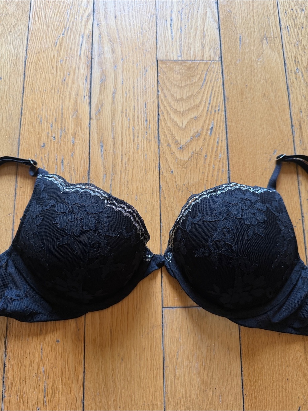 Victoria's Secret Black Lace Push-Up Underwire Bra